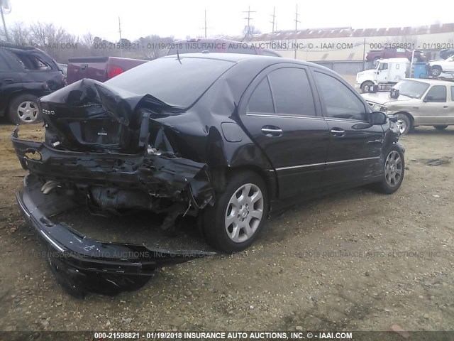 WDBRF54H06F826614 - 2006 MERCEDES-BENZ C GENERATION 2006 280 BLACK photo 4