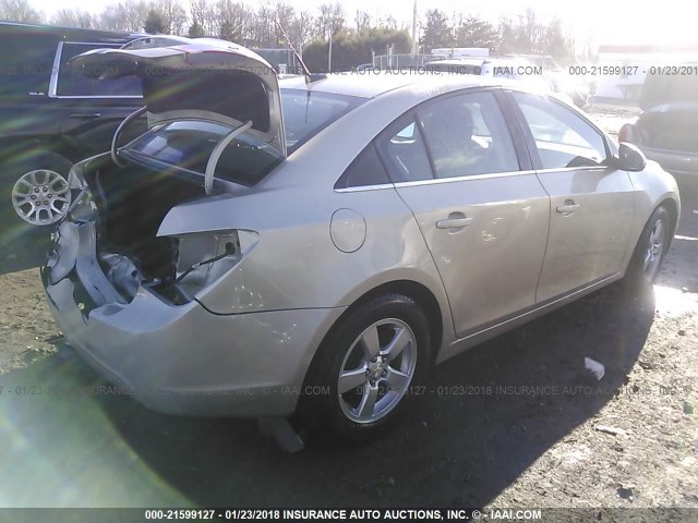 1G1PC5SB6E7393303 - 2014 CHEVROLET CRUZE LT BEIGE photo 4