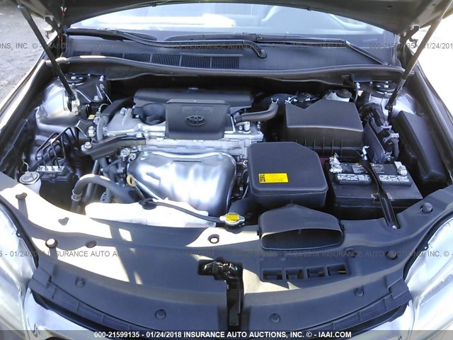 4T1BF1FK5FU036074 - 2015 TOYOTA CAMRY LE/XLE/SE/XSE GRAY photo 10