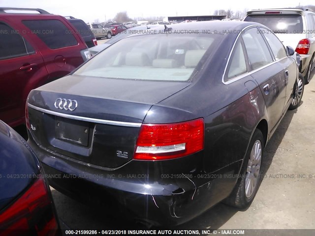 WAUDH74F27N015403 - 2007 AUDI A6 3.2 QUATTRO BLUE photo 4