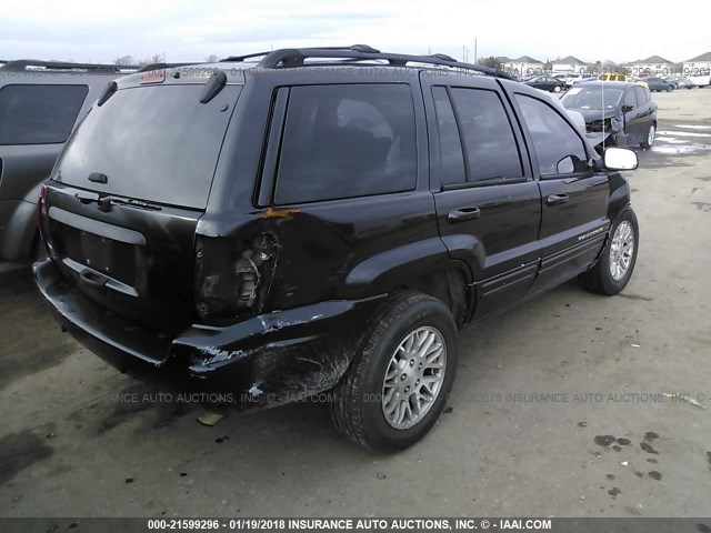 1J8GX58S13C535282 - 2003 JEEP GRAND CHEROKEE LIMITED BLACK photo 4