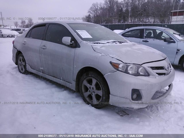 2T1BU4EE2BC686561 - 2011 TOYOTA COROLLA S/LE SILVER photo 1