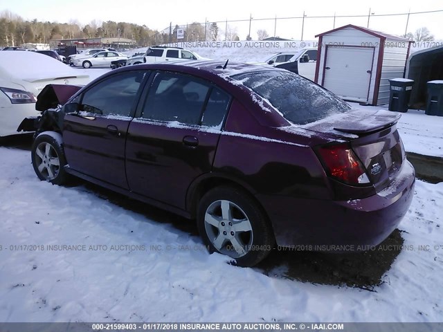 1G8AL55F57Z151986 - 2007 SATURN ION LEVEL 3 MAROON photo 3