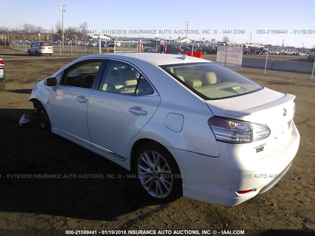 JTHBB1BA8A2014926 - 2010 LEXUS HS 250H WHITE photo 3