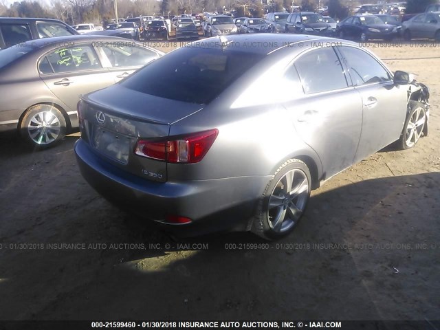 JTHBE5C25C5028712 - 2012 LEXUS IS 350 GRAY photo 4