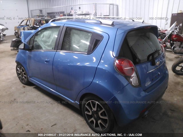 KL8CF6S95DC529077 - 2013 CHEVROLET SPARK 2LT BLUE photo 3