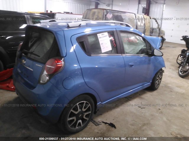 KL8CF6S95DC529077 - 2013 CHEVROLET SPARK 2LT BLUE photo 4