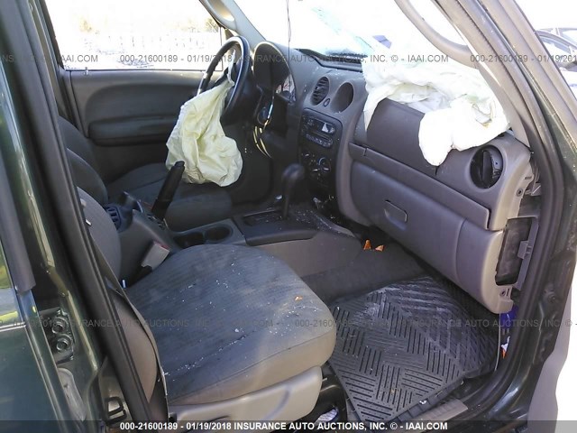 1J4GL48K83W515410 - 2003 JEEP LIBERTY SPORT/FREEDOM მწვანე ფოტო 5