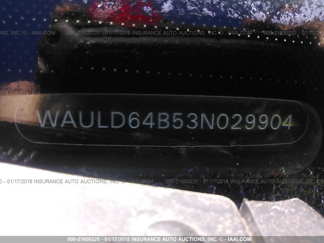 WAULD64B53N029904 - 2003 AUDI A6 2.7T QUATTRO BLACK photo 9