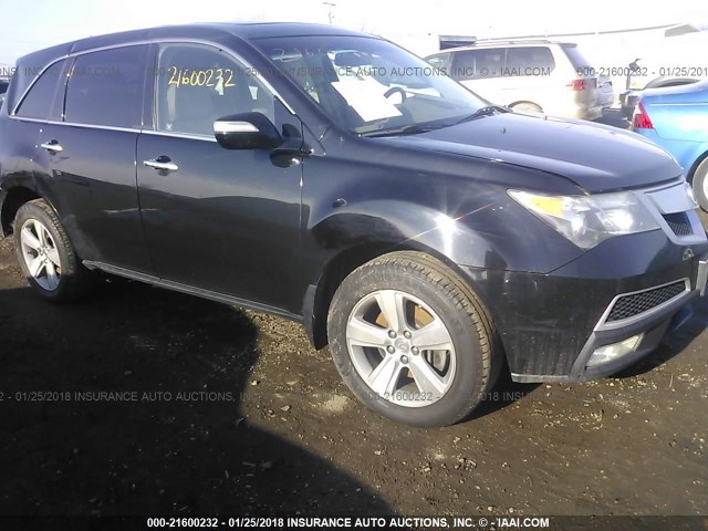 2HNYD2H61AH521831 - 2010 ACURA MDX TECHNOLOGY BLACK photo 1