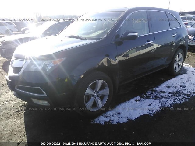 2HNYD2H61AH521831 - 2010 ACURA MDX TECHNOLOGY BLACK photo 2