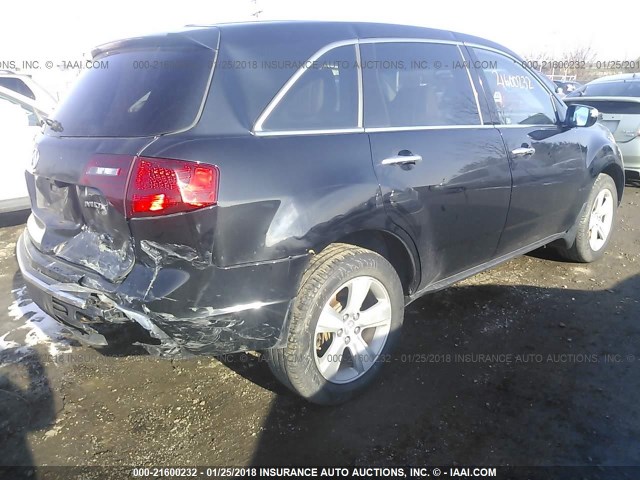 2HNYD2H61AH521831 - 2010 ACURA MDX TECHNOLOGY BLACK photo 4