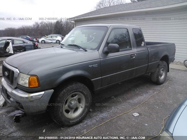 1FTZR15EX5PA22643 - 2005 FORD RANGER SUPER CAB GRAY photo 2