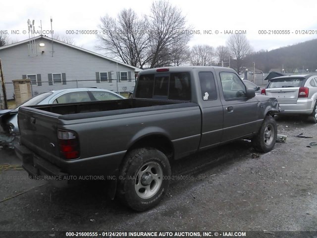 1FTZR15EX5PA22643 - 2005 FORD RANGER SUPER CAB GRAY photo 4