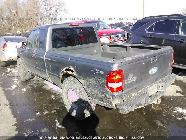 1FTYR14D57PA39079 - 2007 FORD RANGER SUPER CAB GRAY photo 3