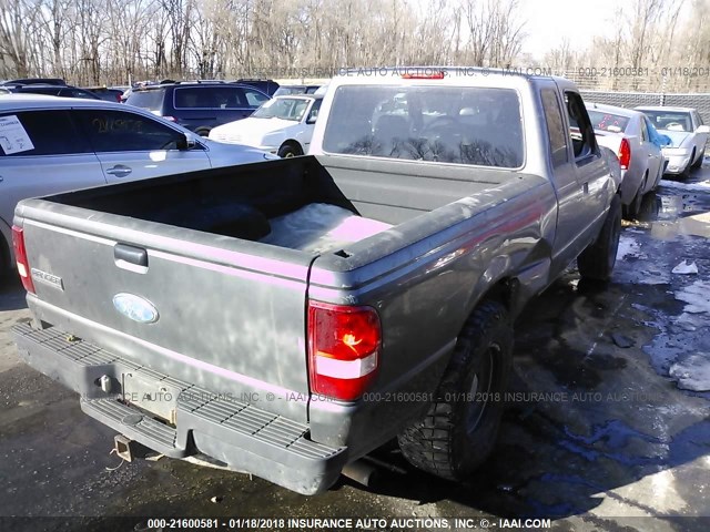 1FTYR14D57PA39079 - 2007 FORD RANGER SUPER CAB GRAY photo 4
