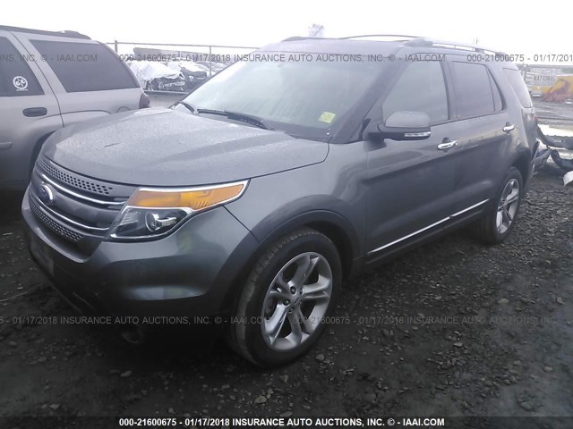 1FM5K8F83EGC36714 - 2014 FORD EXPLORER LIMITED 灰色 照片 2