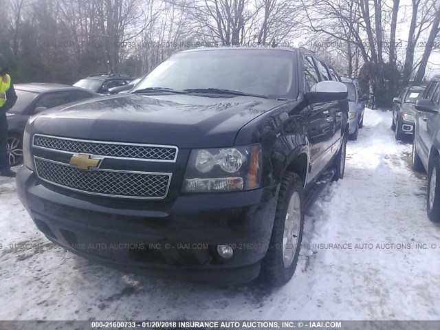 1GNSCKE07CR224474 - 2012 CHEVROLET SUBURBAN C1500 LTZ BLACK photo 2