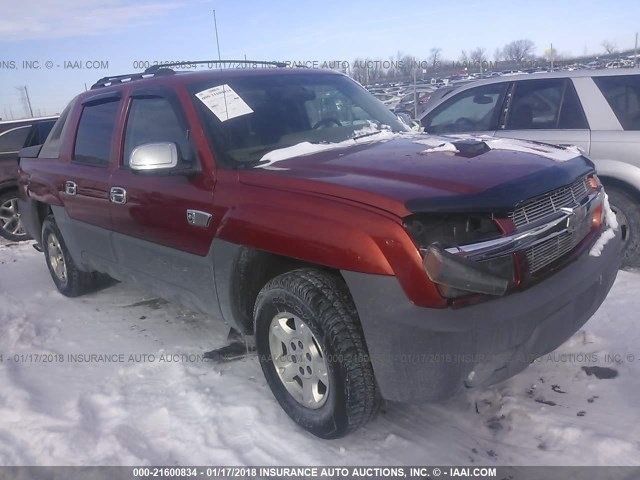 3GNEC13T62G347377 - 2002 CHEVROLET AVALANCHE C1500 ORANGE photo 1