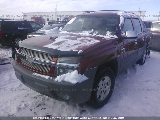 3GNEC13T62G347377 - 2002 CHEVROLET AVALANCHE C1500 ORANGE photo 2