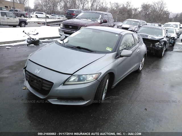 JHMZF1D46BS005394 - 2011 HONDA CR-Z GRAY photo 2