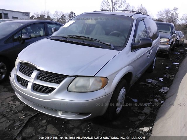 1B4GP34322B561062 - 2002 DODGE GRAND CARAVAN EL SILVER photo 2