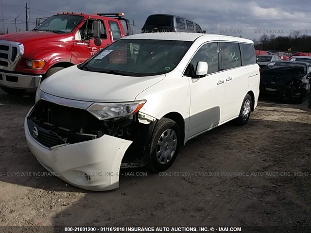 JN8AE2KP7B9001242 - 2011 NISSAN QUEST S/SV/SL/LE WHITE photo 2