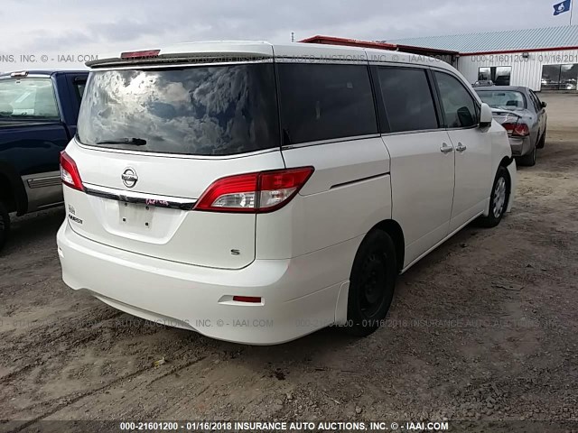 JN8AE2KP7B9001242 - 2011 NISSAN QUEST S/SV/SL/LE WHITE photo 4