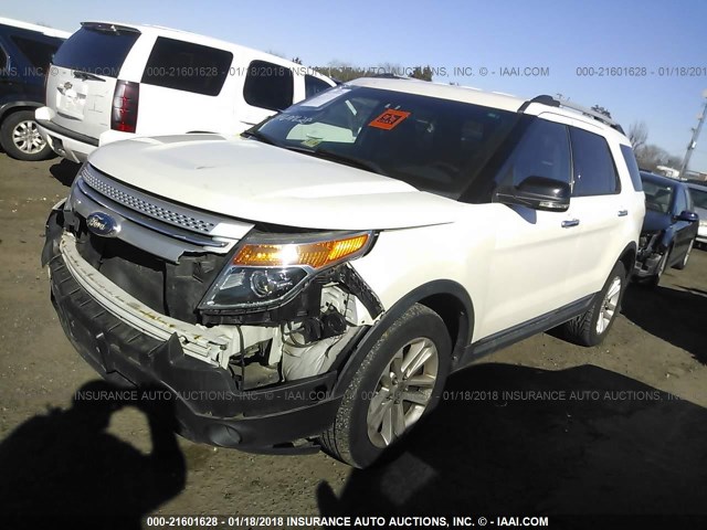 1FMHK8D8XBGA63298 - 2011 FORD EXPLORER XLT WHITE photo 2