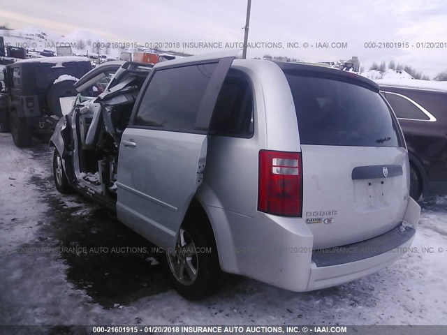 2D8HN44E49R576938 - 2009 DODGE GRAND CARAVAN SE SILVER photo 3