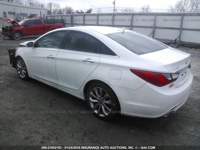 5NPEC4AC4BH043565 - 2011 HYUNDAI SONATA SE/LIMITED WHITE photo 3