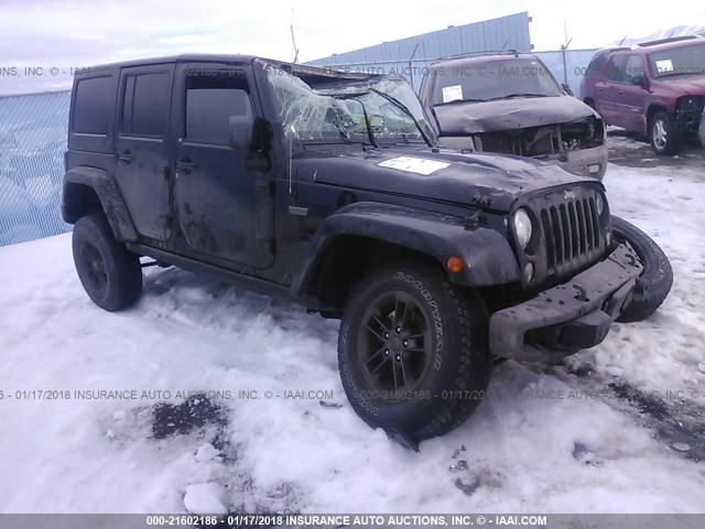 1C4HJWEG9HL516389 - 2017 JEEP WRANGLER UNLIMITE SAHARA BLACK photo 1