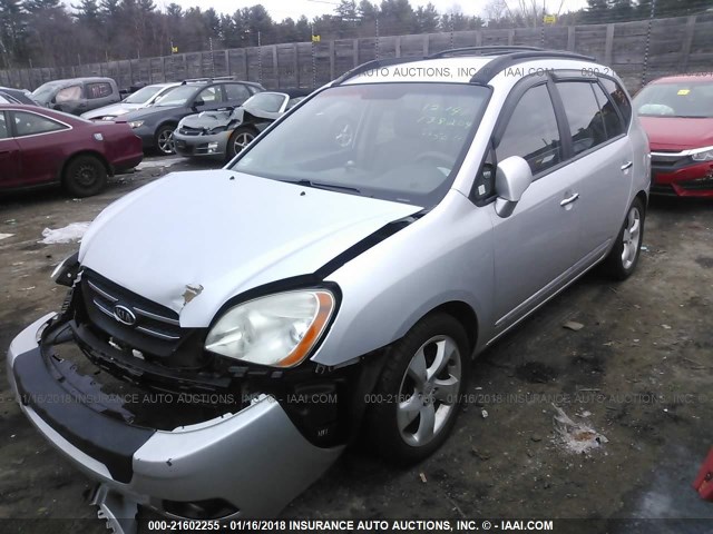 KNAFG526X87169544 - 2008 KIA RONDO LX/EX SILVER photo 2