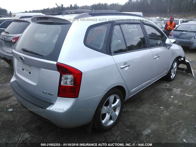 KNAFG526X87169544 - 2008 KIA RONDO LX/EX SILVER photo 4