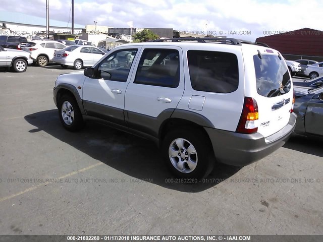 4F2YU09151KM35024 - 2001 MAZDA TRIBUTE LX/ES WHITE photo 3