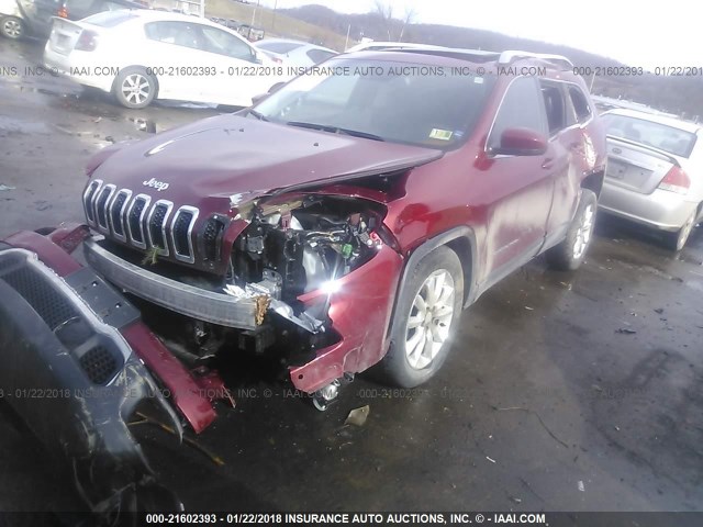 1C4PJMDSXGW155130 - 2016 JEEP CHEROKEE LIMITED MAROON photo 2