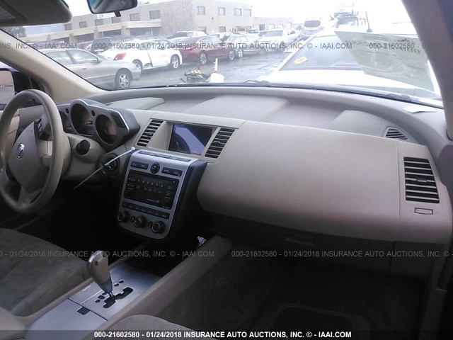 JN8AZ08TX5W327832 - 2005 NISSAN MURANO SL/SE/S BURGUNDY photo 5