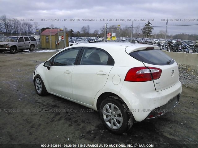 KNADM5A32D6181775 - 2013 KIA RIO LX WHITE photo 3