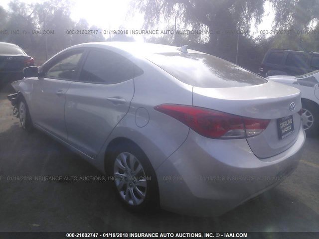 5NPDH4AE6DH152899 - 2013 HYUNDAI ELANTRA GLS/LIMITED SILVER photo 3