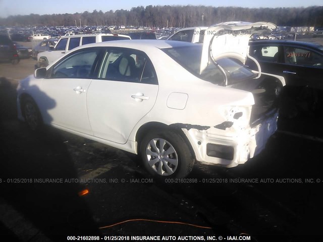 2T1BU4EE1BC727505 - 2011 TOYOTA COROLLA S/LE WHITE photo 3