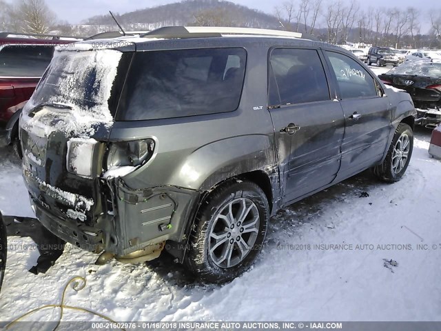 1GKKVRKD8DJ209893 - 2013 GMC ACADIA SLT-1 GRAY photo 4