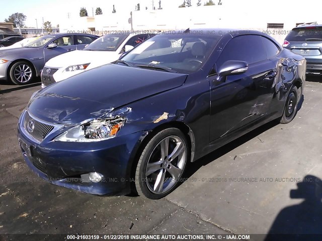 JTHFE2C26D2509328 - 2013 LEXUS IS 350 Dark Blue photo 2