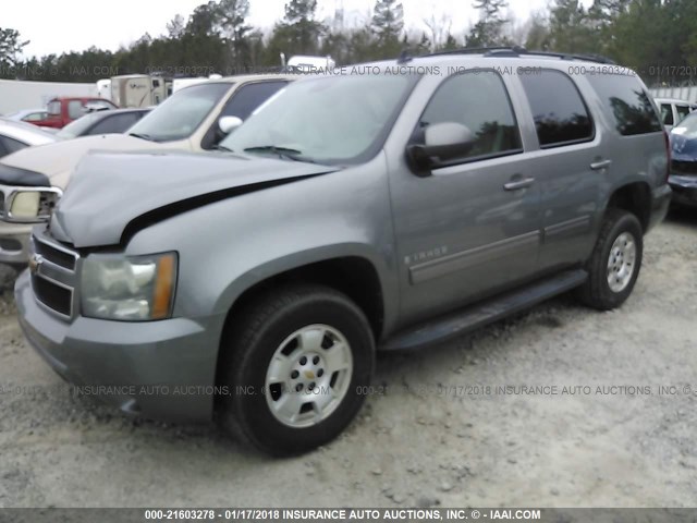 1GNFK23089R261811 - 2009 CHEVROLET TAHOE K1500 LT GRAY photo 2