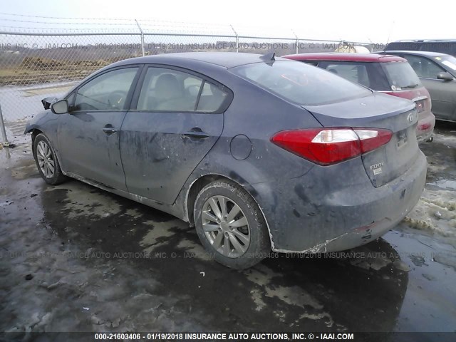 KNAFX4A61G5533582 - 2016 KIA FORTE LX GRAY photo 3