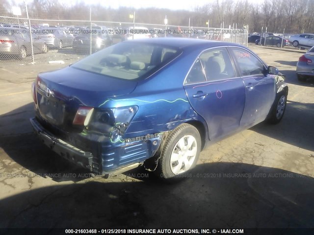 4T1BE46K27U155951 - 2007 TOYOTA CAMRY NEW GENERAT CE/LE/XLE/SE BLUE photo 4