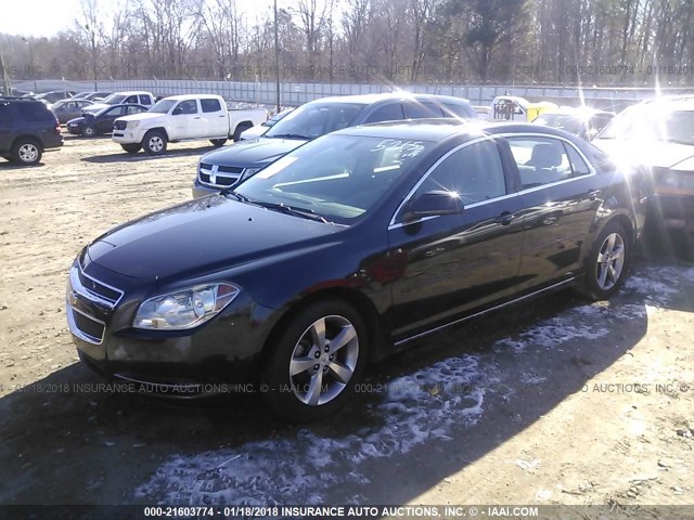 1G1ZC5E1XBF385265 - 2011 CHEVROLET MALIBU 1LT 黑色 照片 2
