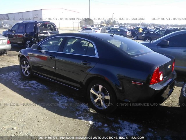 1G1ZC5E1XBF385265 - 2011 CHEVROLET MALIBU 1LT 黑色 照片 3