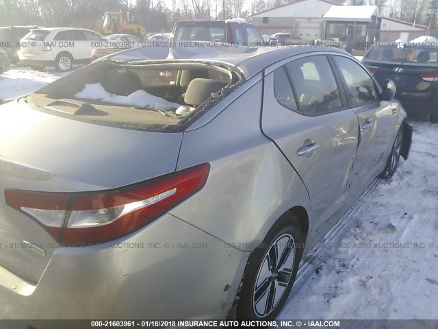 KNAGM4AD7D5059886 - 2013 KIA OPTIMA HYBRID SILVER photo 6