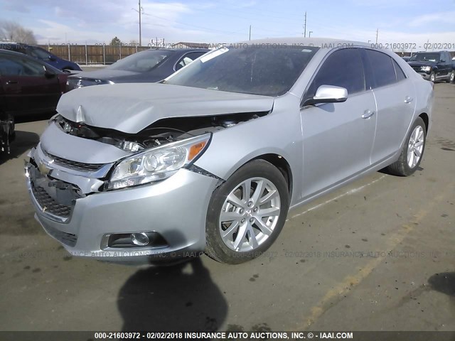 1G11H5SL7EF297864 - 2014 CHEVROLET MALIBU LTZ 银色 照片 2