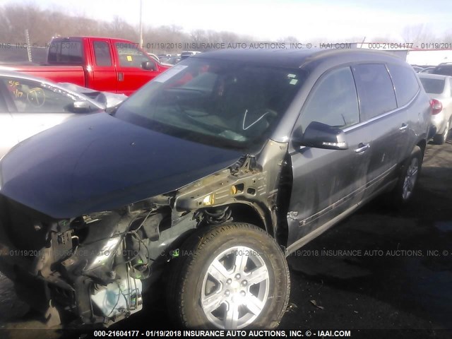 1GNLRFED8AS117260 - 2010 CHEVROLET TRAVERSE LT GRAY photo 2